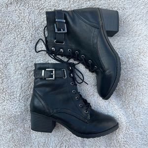 Women’s Chunky Heel Combat Booties